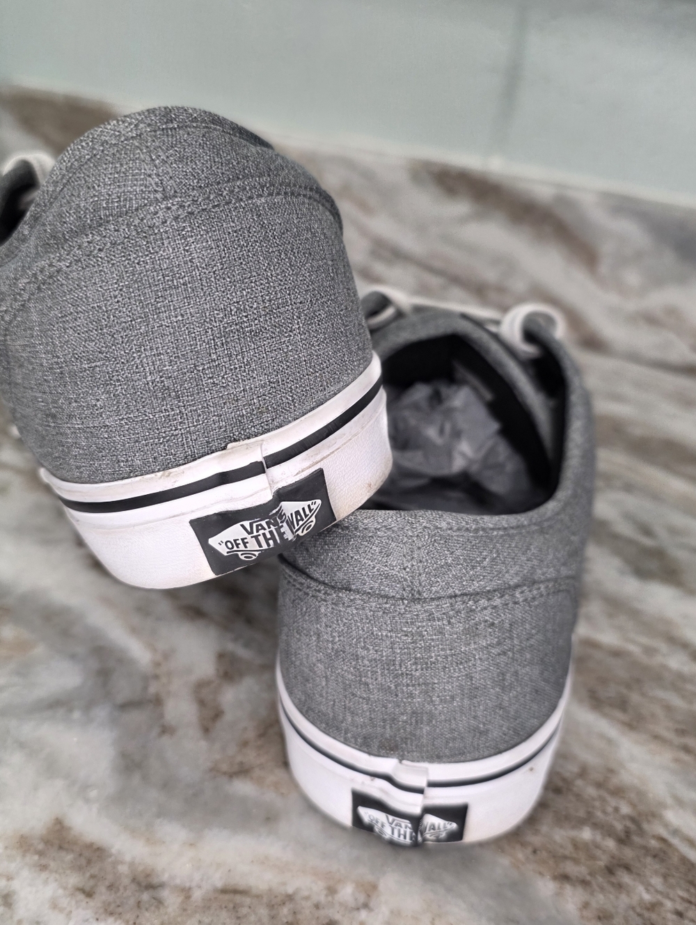 Vans Atwood Sneakers Grey/White Canvas Tennis Shoes Men's Size 13 - Picture 7 of 10